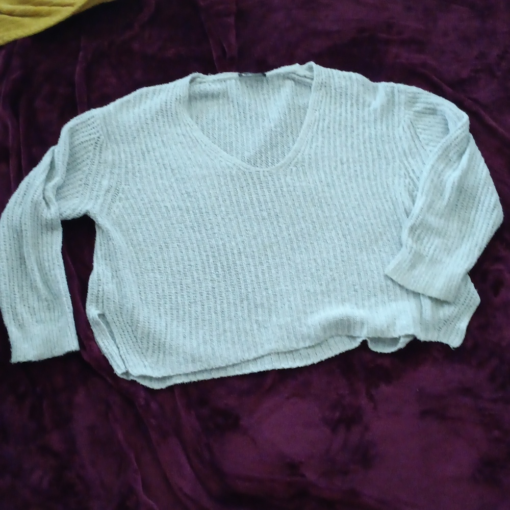 Distressed and blown out express light sweater